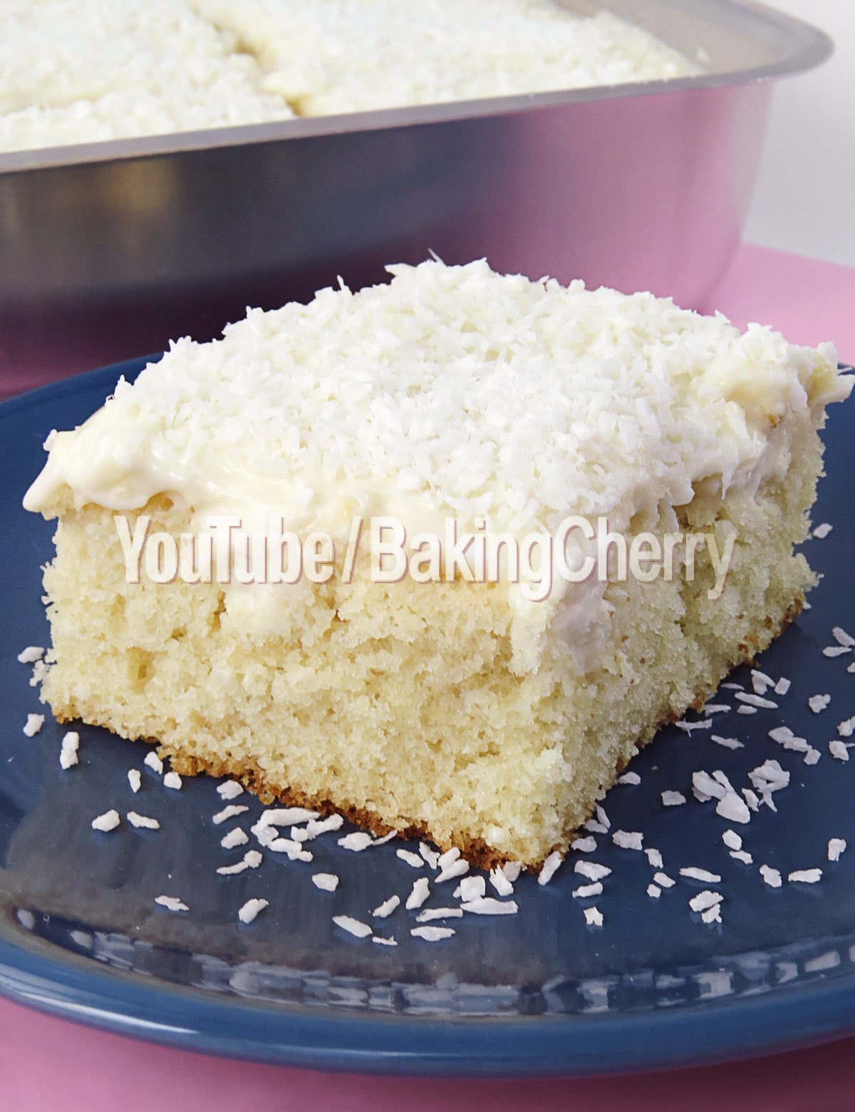 Coconut Cream Cake Baking Cherry