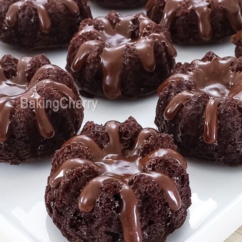 Chocolate Mini Bundt Cakes with Chocolate Ganache – Takes Two Eggs