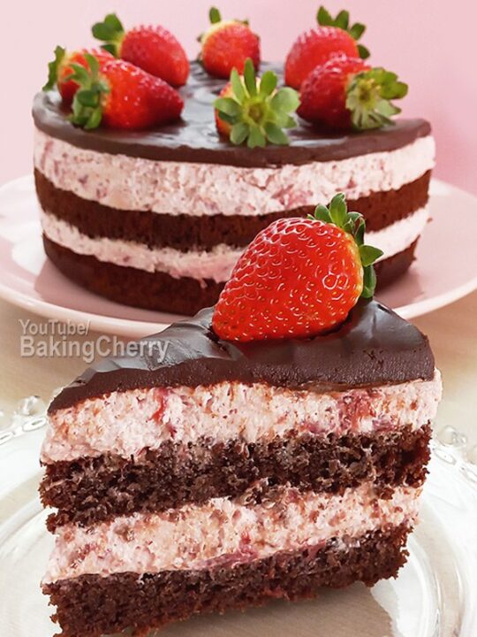 Strawberry cake with Strawberry meringue buttercream | Thula's Cake Lab